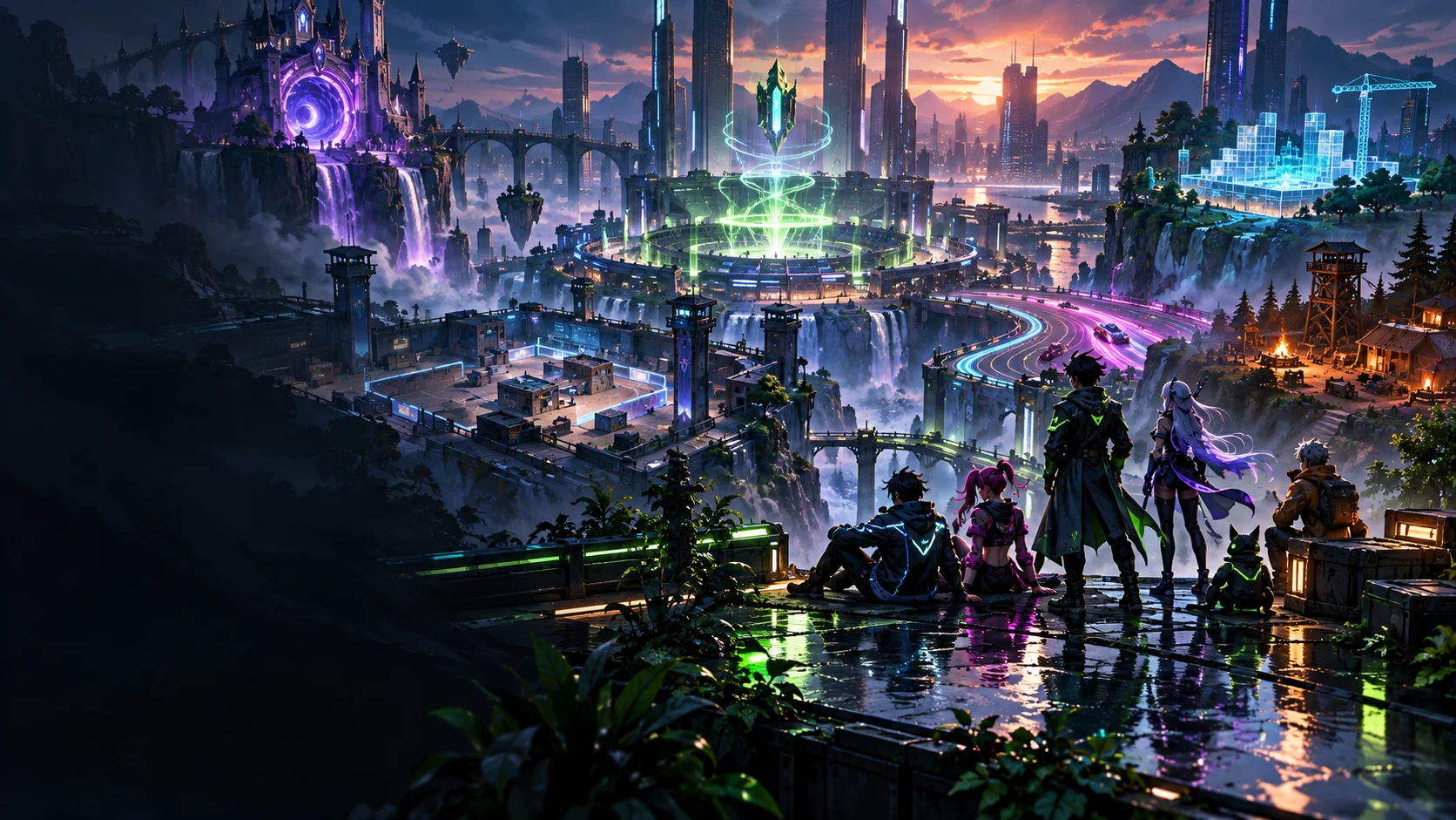 Stilisierte Welt für unterschiedliche Gaming-Genres